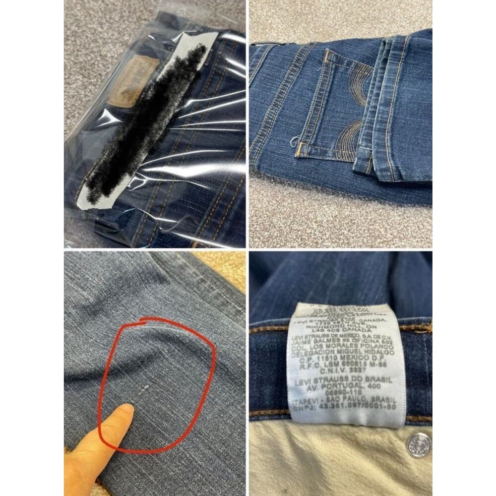 Levi's Women's 512 Perfectly Slimming Straight Jeans Size 2 Dark Wash Indigo - Picture 4 of 15